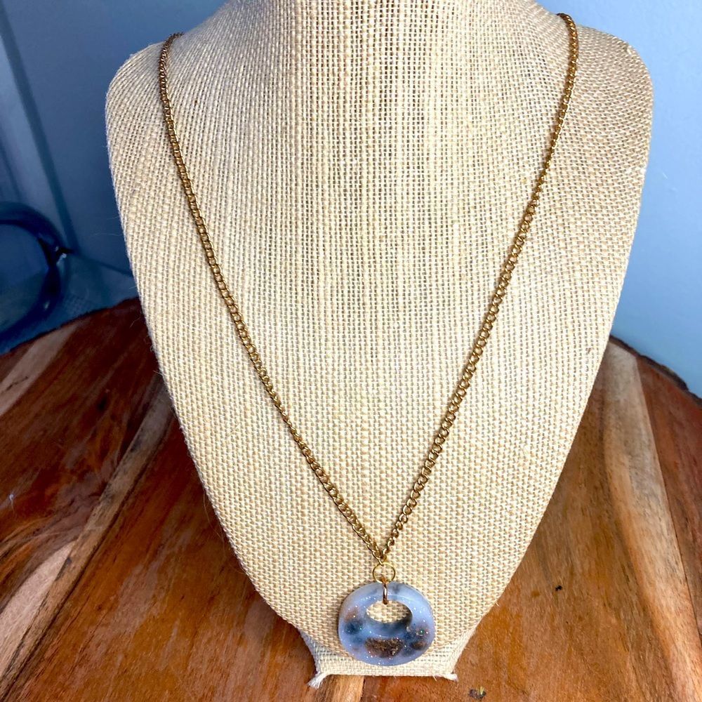 Long gold chain necklace